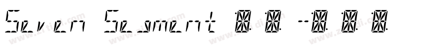 Seven Segment 系列字体转换